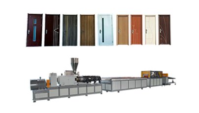 Cadena de producción del panel de la puerta de la máquina de la puerta del compuesto plástico de madera WPC